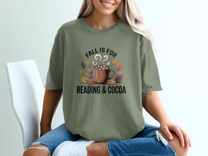 Fall is for Reading & Cocoa Printed T-shirt product type