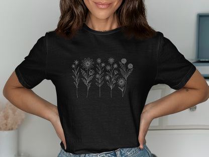 Floral Botanical Design Graphic Tee Shirt product type