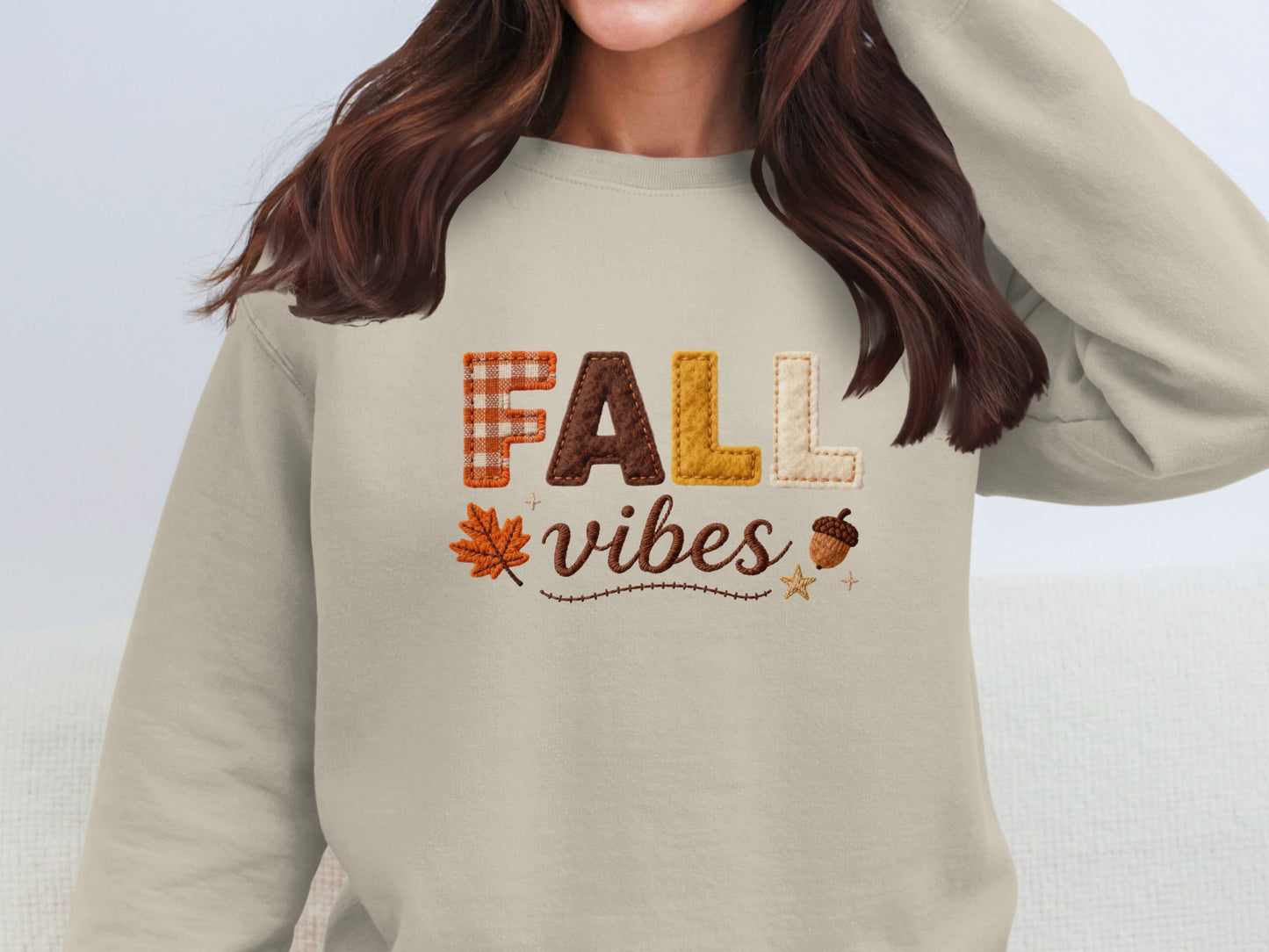 Cozy Sweater with Fall Vibes Design and Autumn Accents
