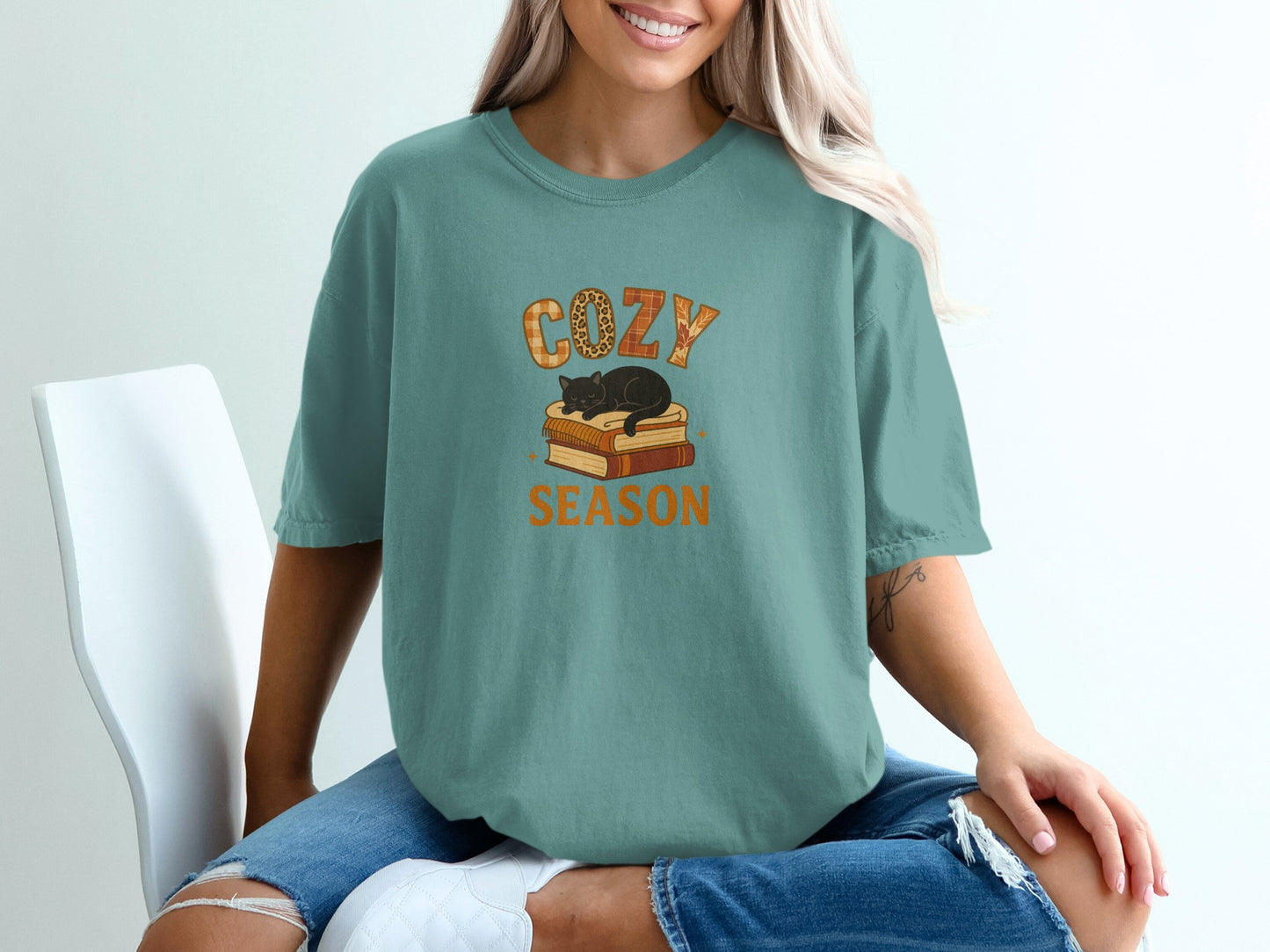 Cozy Season Graphic Cat Unisex T-shirt product