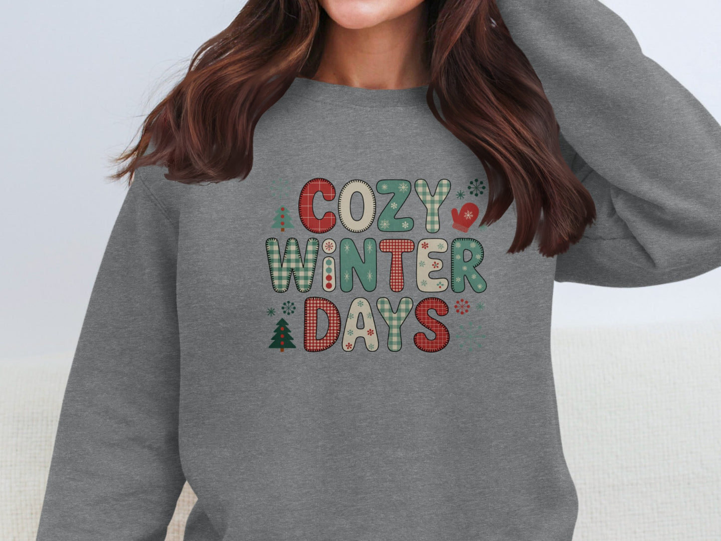 Cozy Winter Days Graphic Pullover Sweater