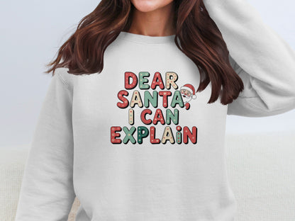 Dear Santa I Can Explain Christmas Holiday Sweater
