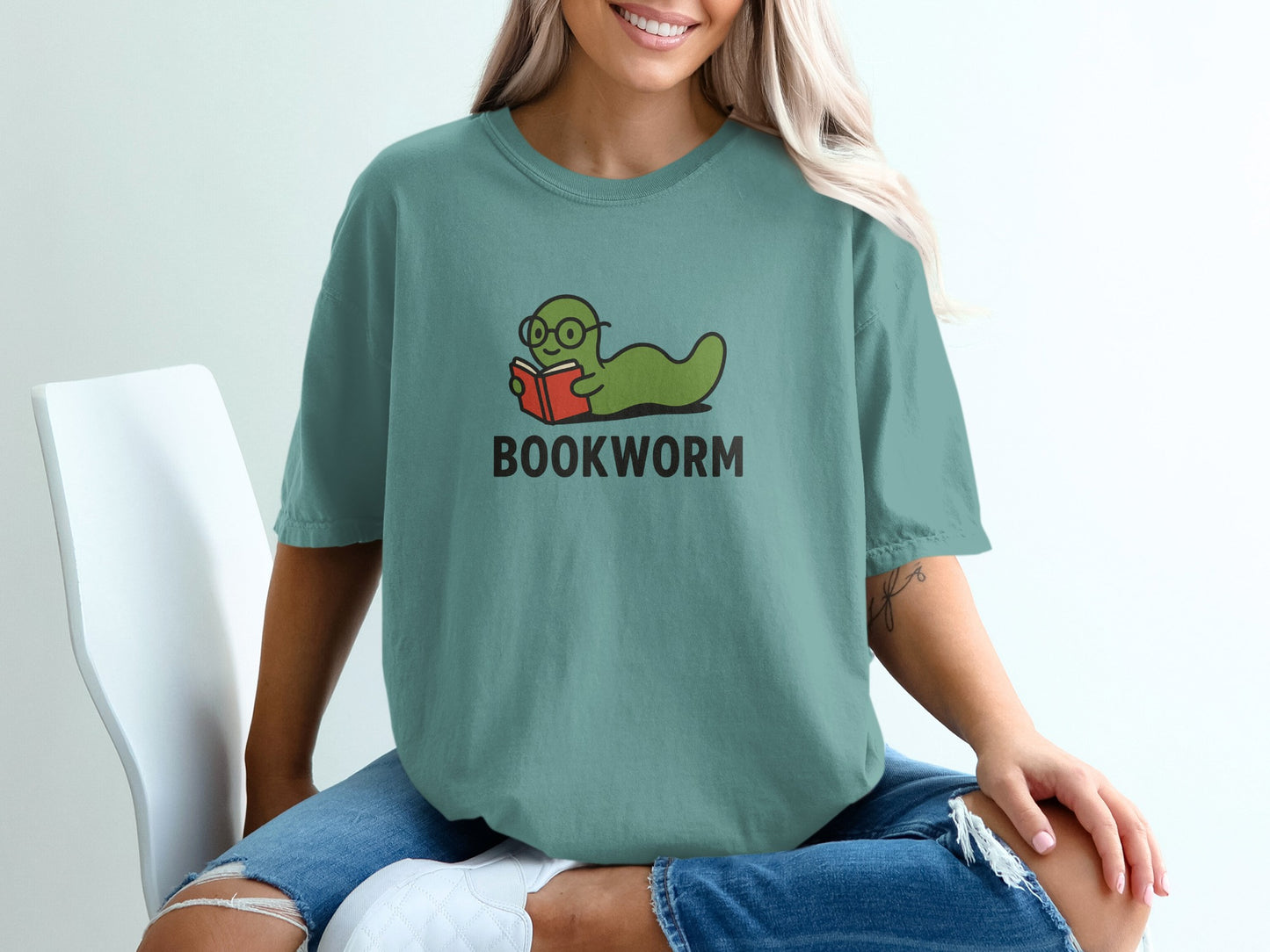 Cute Bookworm Graphic Tee Perfect for Book Lovers product