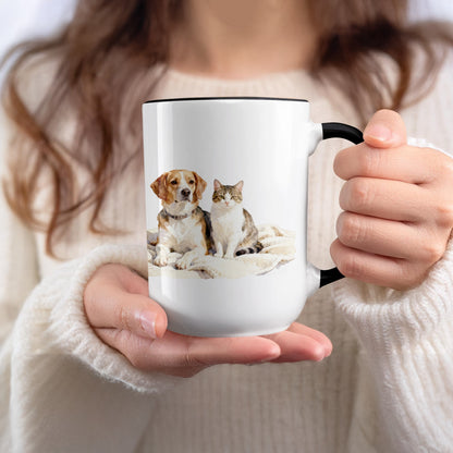 Adorable Cat and Dog Design Ceramic Mug product