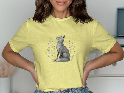 Fox Illustration Graphic Tee Casual Wear product type
