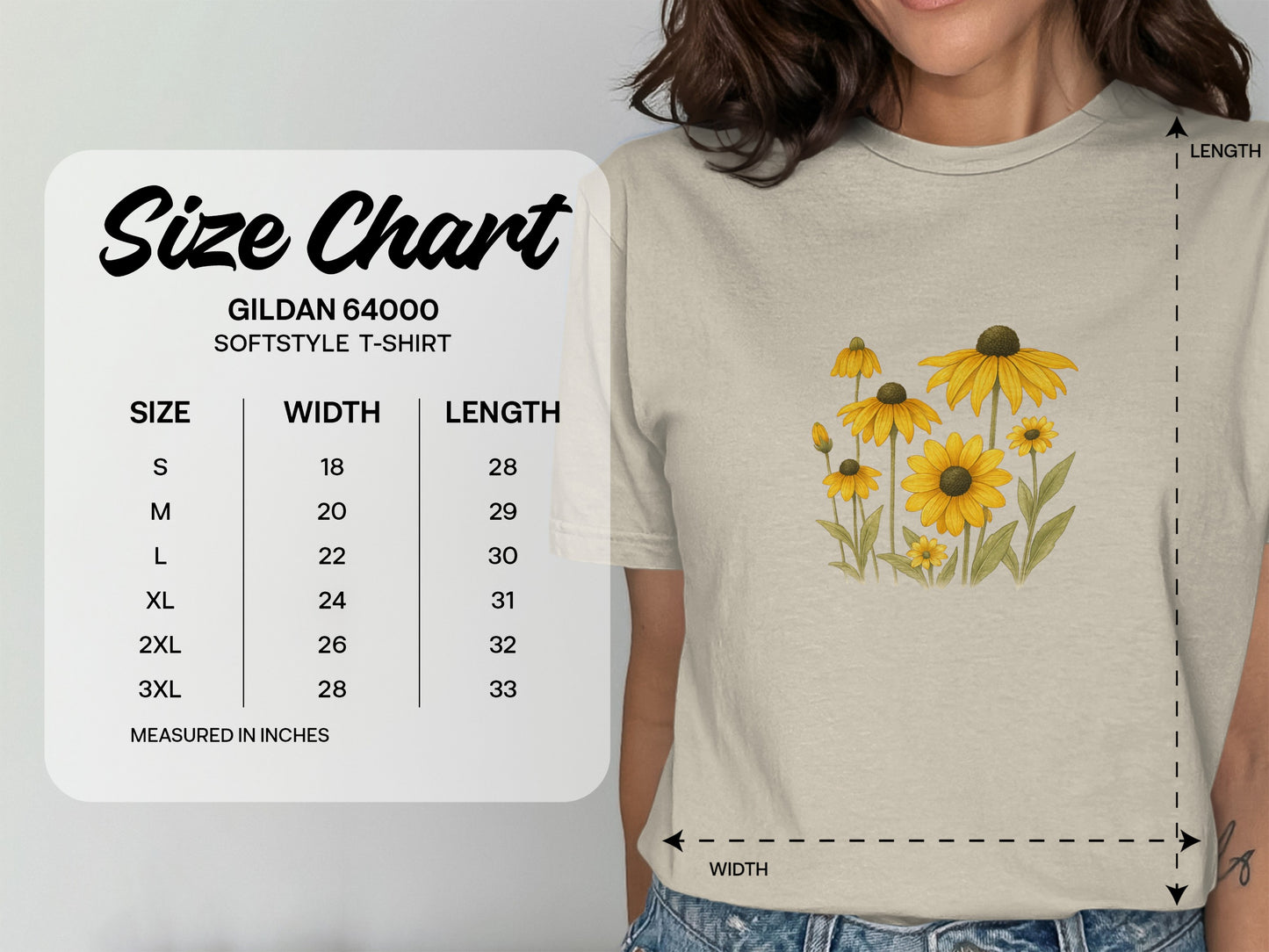Yellow Flowers Design Graphic Tee product type