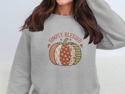 Simply Blessed Pumpkin Graphic Sweatshirt
