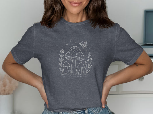 Enchanting Mushroom Butterfly Graphic Tee product
