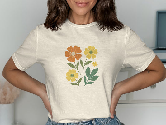 Floral Graphic Women's T-Shirt Casual Fashion Product