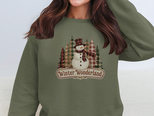 Winter Wonderland Snowman Graphic Sweatshirt