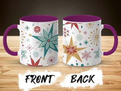 Colorful Festive Large Coffee Mug with Holiday Design