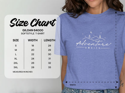 Adventure Awaits Gildan 64000 Softstyle T-Shirt product