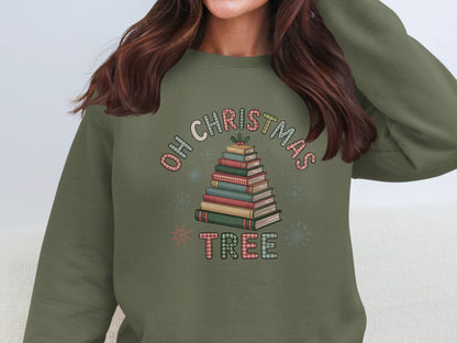 Oh Christmas Tree with Books Sweatshirt