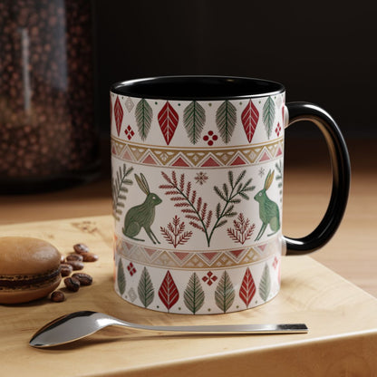 Festive Rabbit Themed Decorative Mug for Warm Beverages