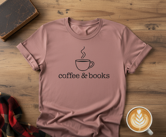 Coffee & Books - Book Lover T-Shirt