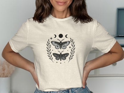 Mystical Moon Phases and Butterflies T-shirt product