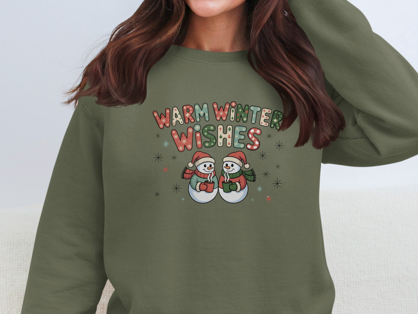 Warm Winter Wishes Christmas Sweatshirt Product