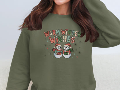 Warm Winter Wishes Christmas Sweatshirt Product