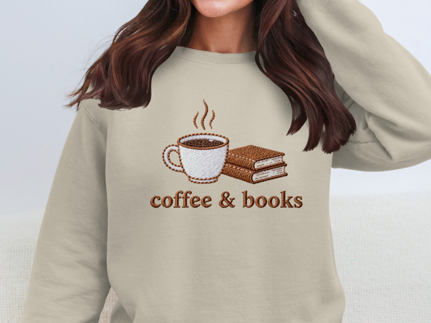 Cozy Coffee and Books Design Sweatshirt Product