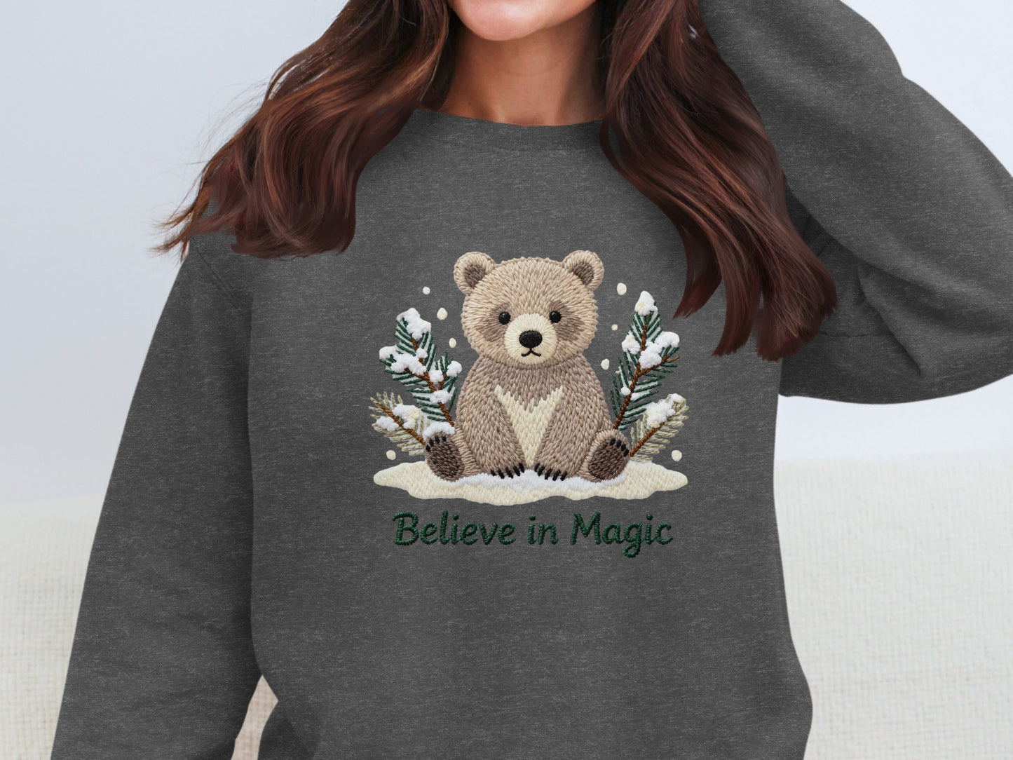 Believe in Magic Bear Graphic Sweatshirt
