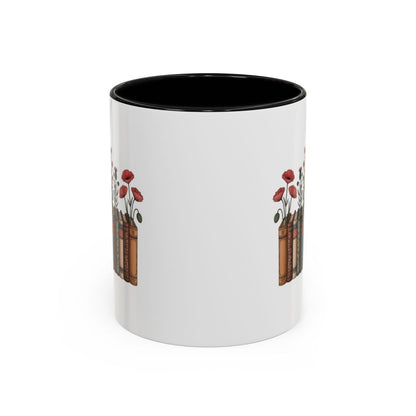 Creative Book and Poppy Design Personal Coffee Mug product
