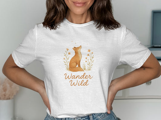 Wander Wild Fox Graphic Design T-Shirt product