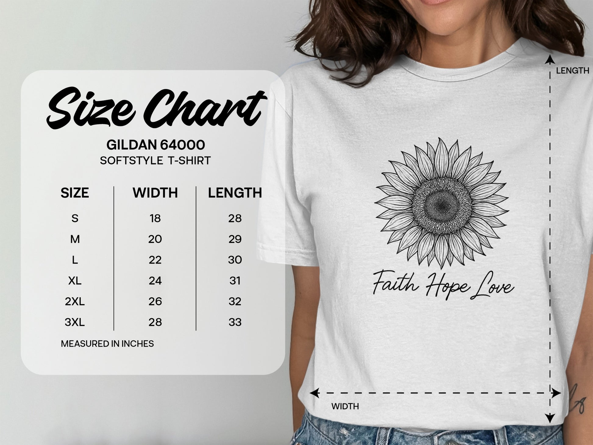 Faith Hope Love Sunflower T-Shirt product type