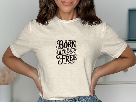 Born to Be Free Graphic White T-Shirt product