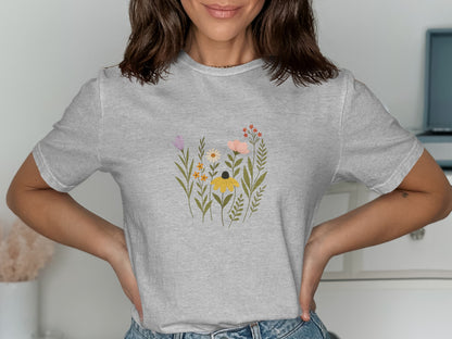 Floral Garden Design Printed Tee Shirt product type