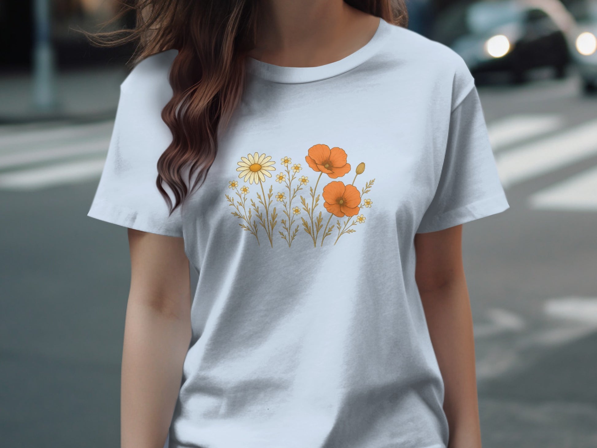 Beautiful Floral Graphic White Top for Casual Wear product
