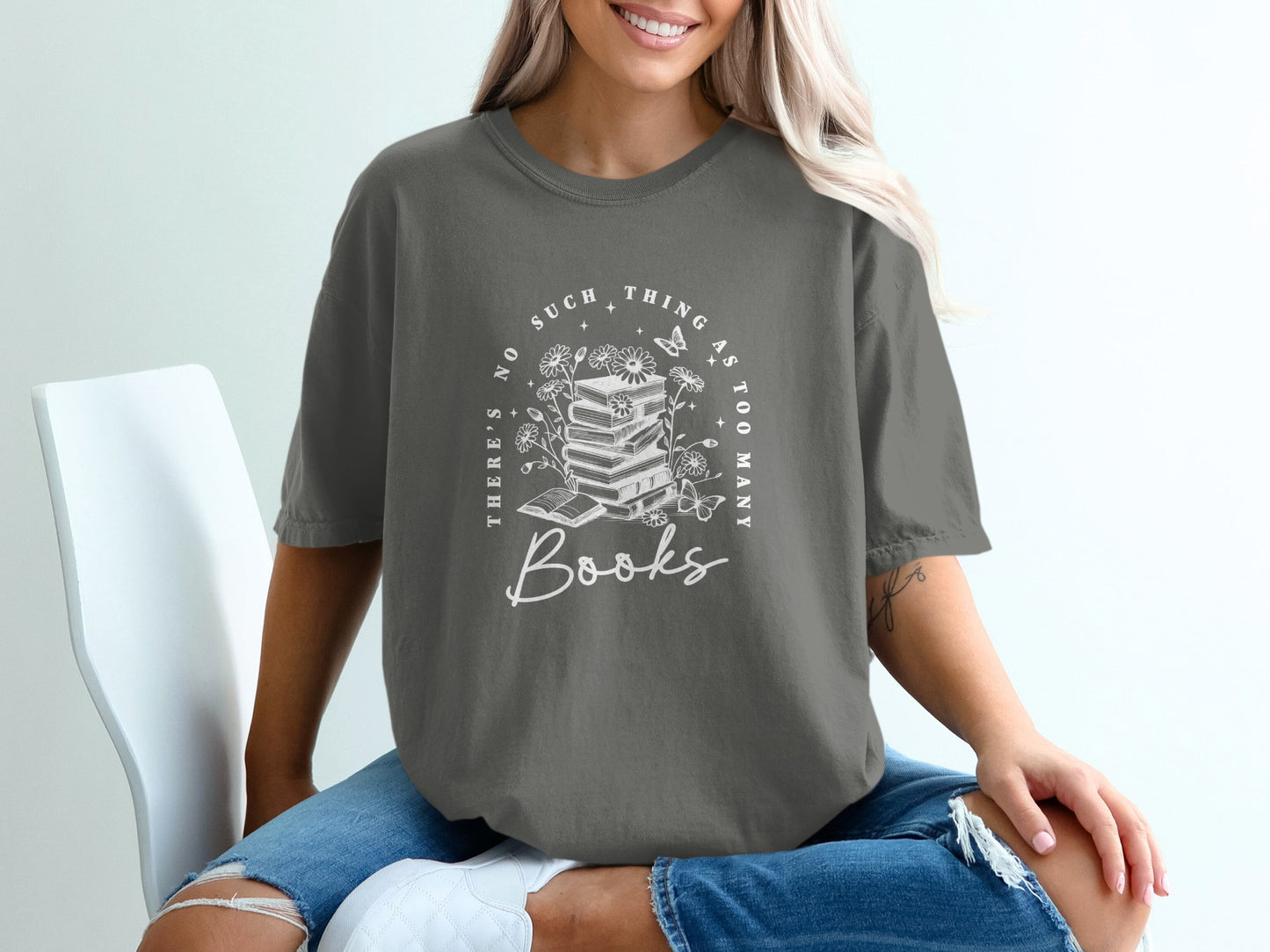 Too Many Books Graphic Tee Product Type