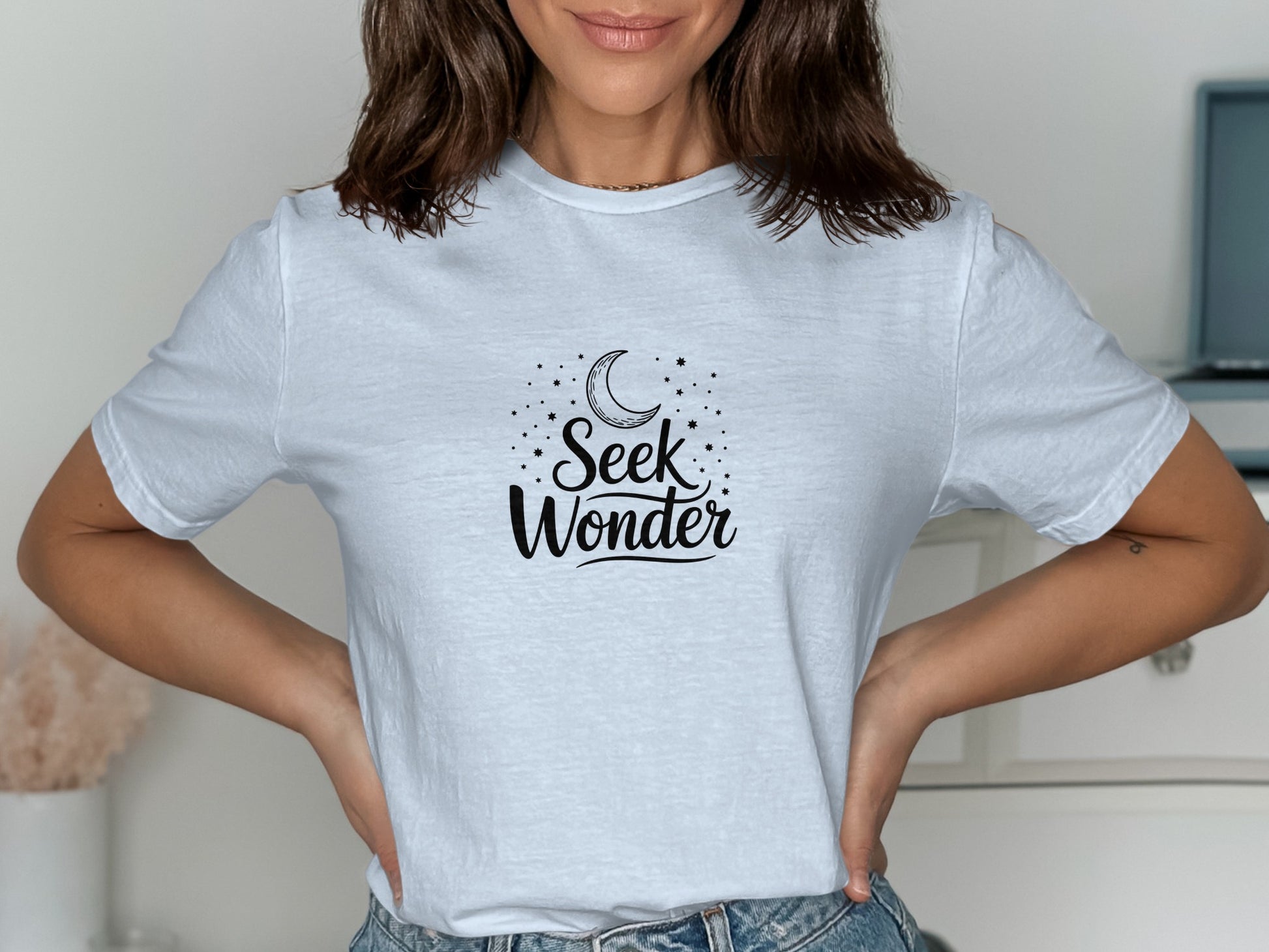 Seek Wonder Moon Stars Graphic T-shirt product
