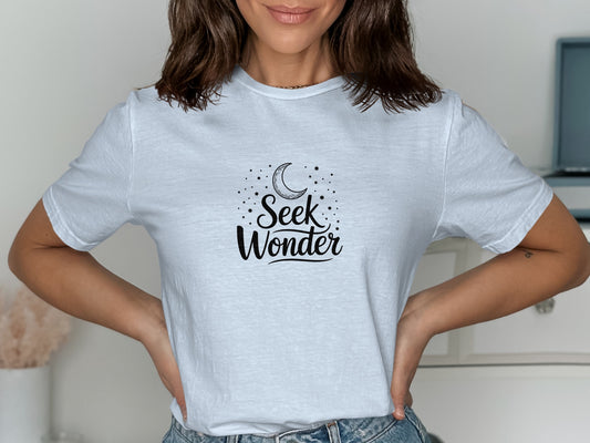 Seek Wonder Moon Stars Graphic T-shirt product