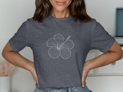 Hibiscus Flower Design Graphic Unisex T-Shirt product