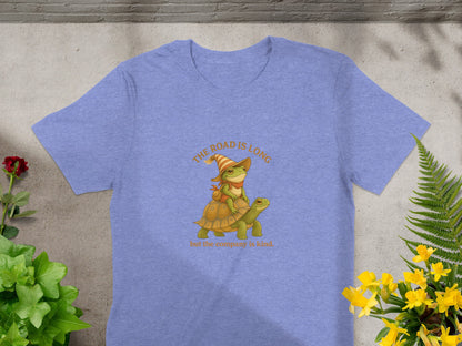 The Road Is Long Kind Turtle Graphic Tee product