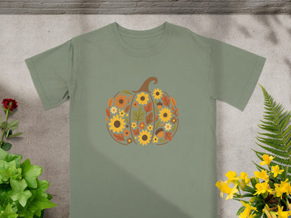 Pumpkin Floral Graphic Printed Shirt product