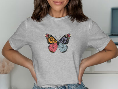 Dream Big Multicolor Butterfly Print T-shirt product type
