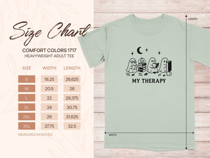 Cute My Therapy Ghosts Illustrations Adult Tee product type