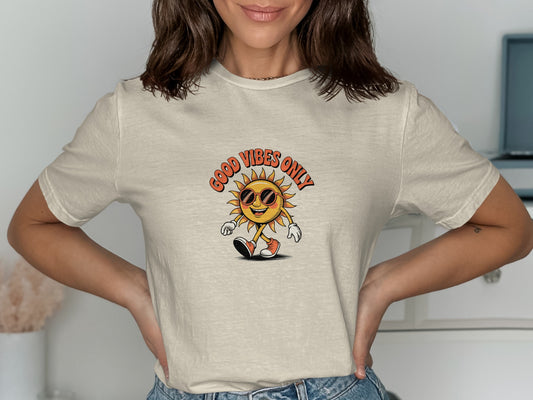Good Vibes Only Happy Sun Graphic T-Shirt product type