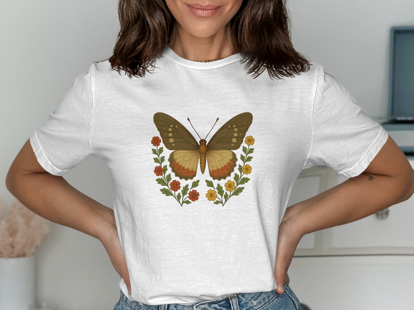 Vintage Butterfly With Floral Decoration Shirt product