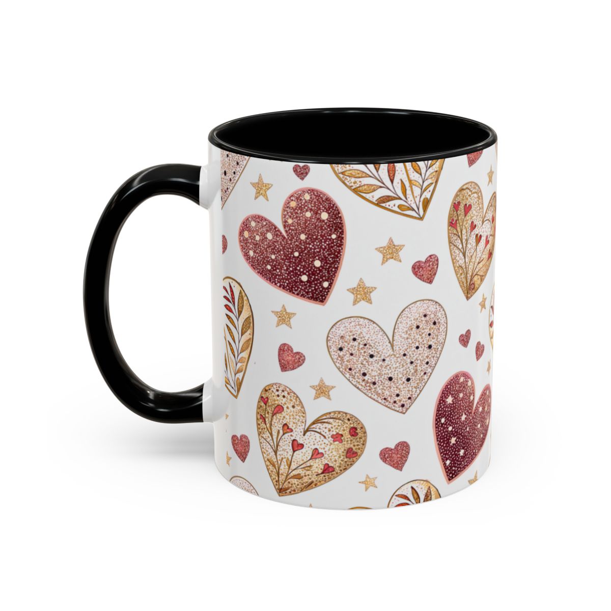 Beautiful Hearts and Stars Design Mug