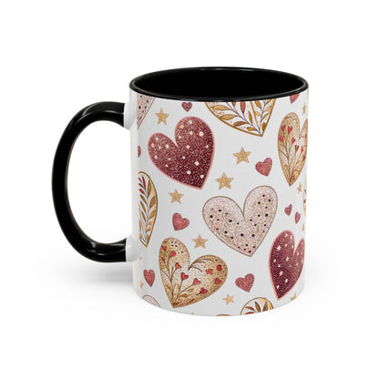 Beautiful Hearts and Stars Design Mug