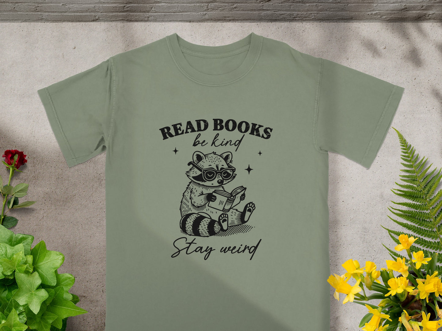 Read Books Be Kind Stay Weird Graphic Shirt product type