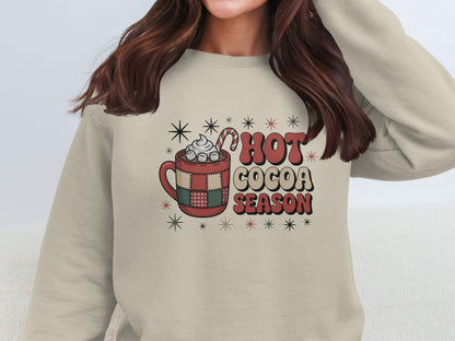 Hot Cocoa Season Design Sweatshirt for Winter