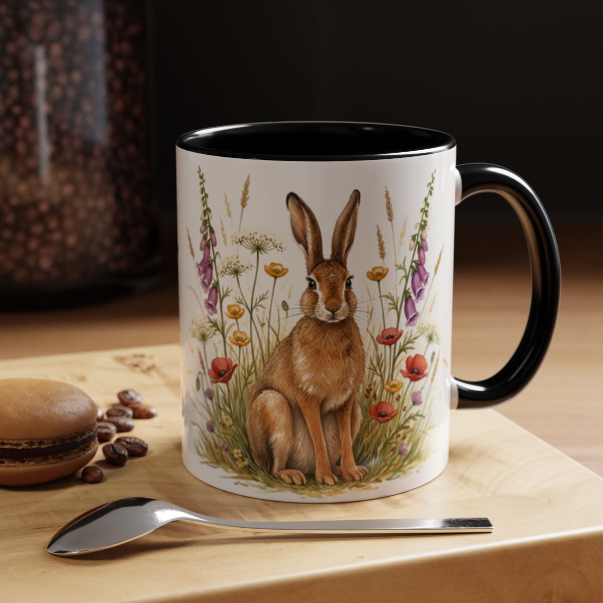 Enchanting Rabbit among Wildflowers Coffee Mug