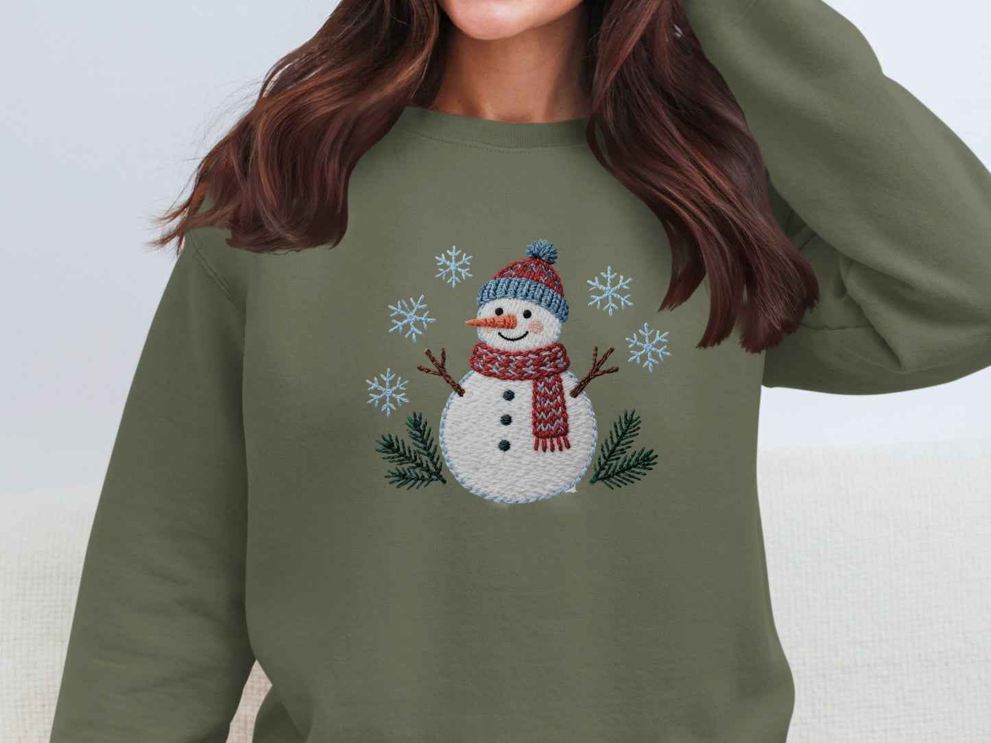 Festive Snowman Graphic Sweatshirt for Holiday Season