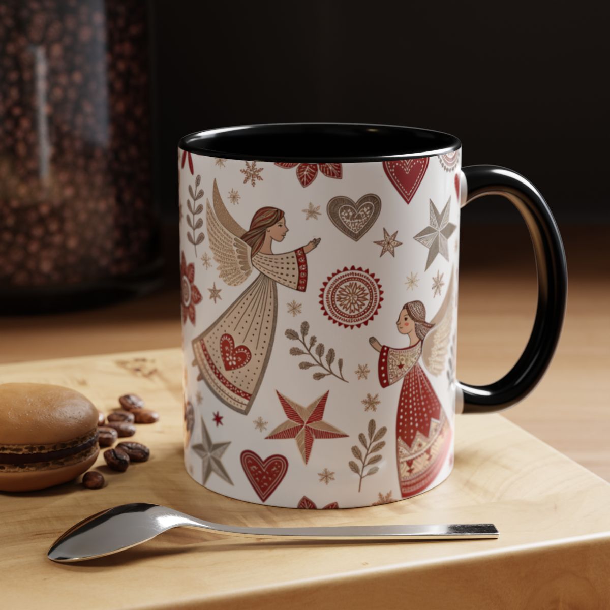 Holiday Themed Angel Design Ceramic Mug