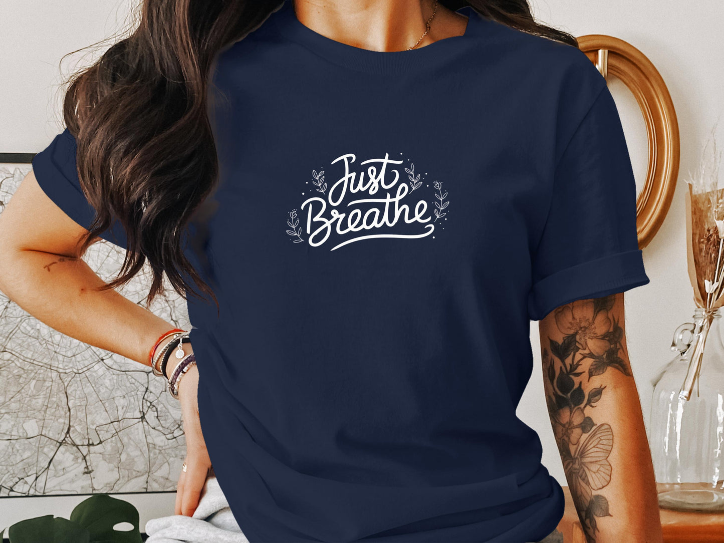 Just Breathe Graphic Tee Casual Top Product