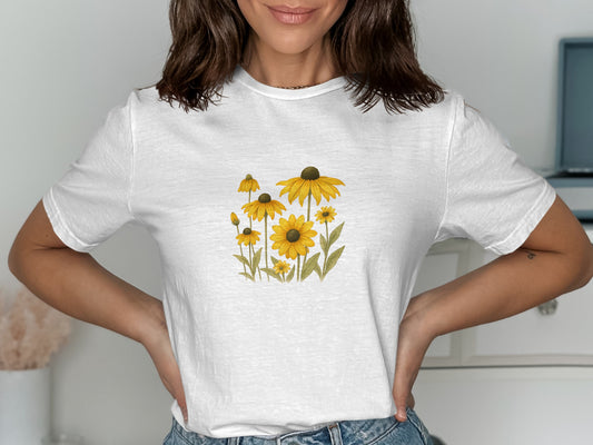Yellow Flower Graphic Tee Shirt product