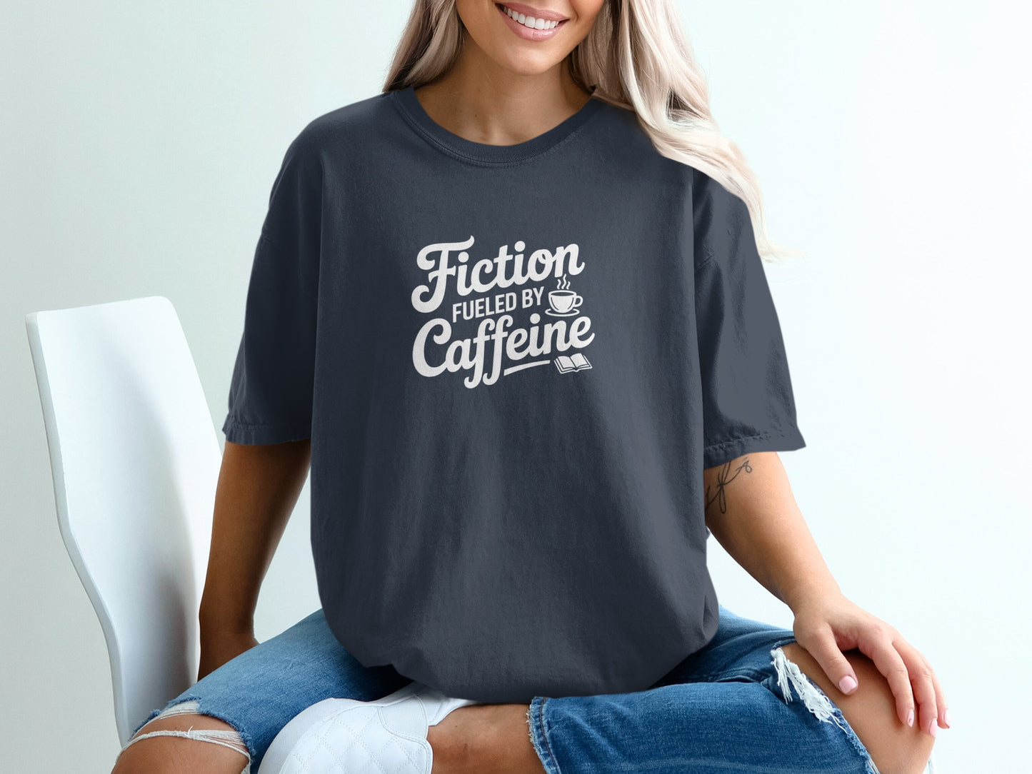 Fiction Fueled by Caffeine Graphic Tee product
